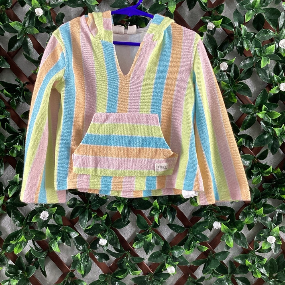 Roxy Multicolor Striped Kids Hoodie